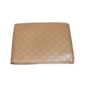 Gucci Microguccissima Men's Brown Leather GG Bifold Coin Wallet 292534